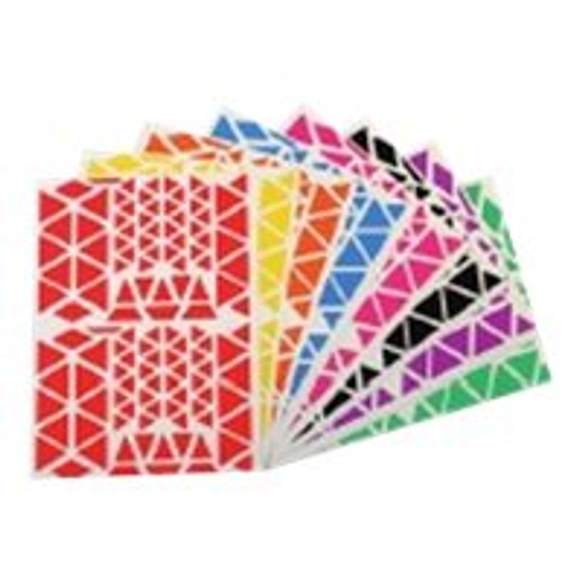 3270241192322-Apli - 10 feuilles gommettes triangles - coloris assortis-P_119231_1-0
