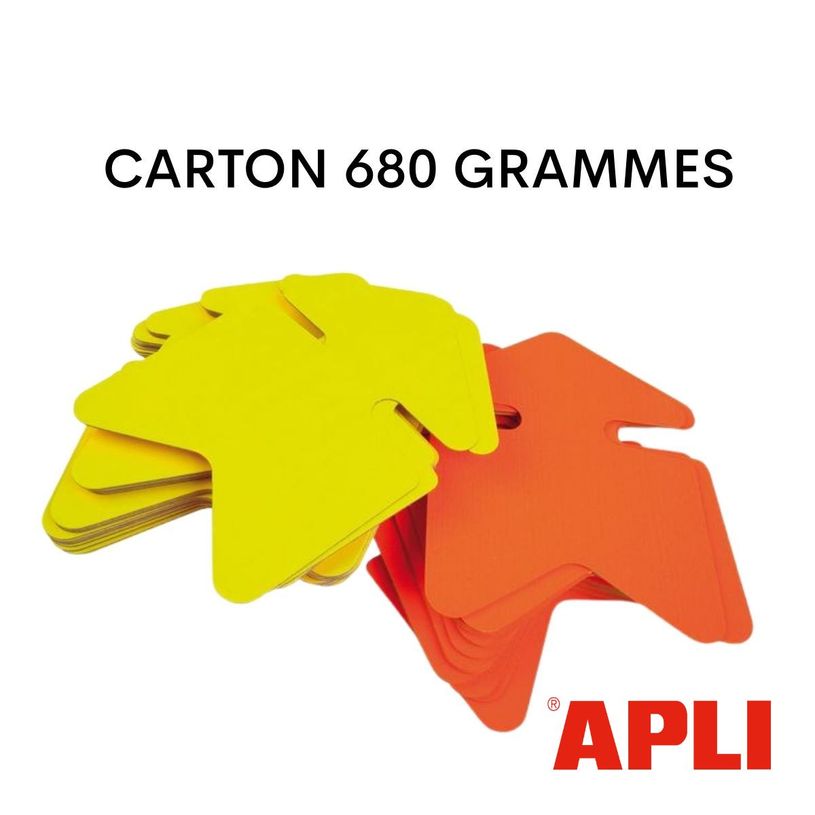 3270241219104-Apli Agipa - 10 flèches fluo effaçables - jaune/orange - 12 x 16 cm--3