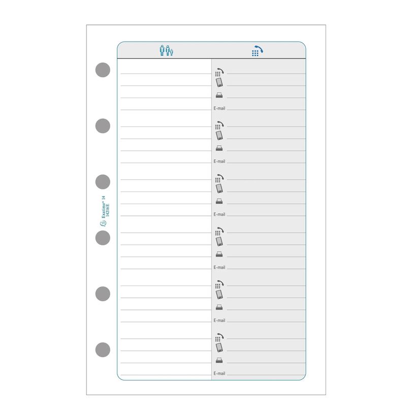 3130630142164-Exacompta Exatime 14 - Recharge pour organiseur - adresses/téléphone - 8,1 x 12,6 cm--0