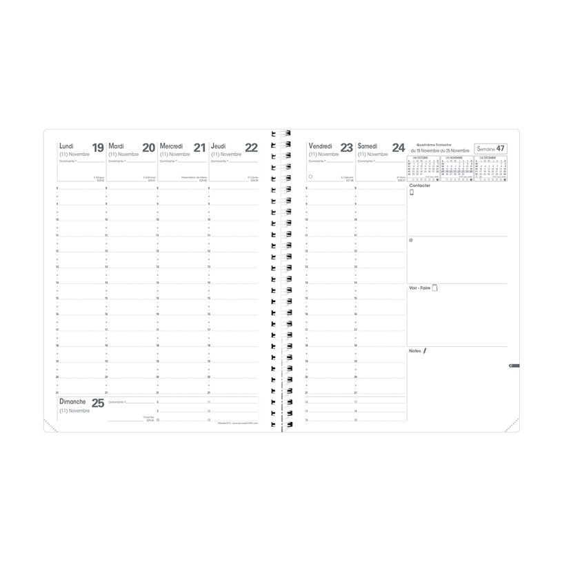 3371010166268-Agenda spiralé Impala President avec répertoire - 1 semaine sur 2 pages - 21 x 27 cm  - noi-P_162542_4-1