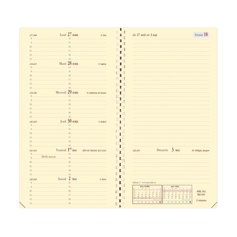 0400002091042-Agenda à spirale Impala Italnote - 1 semaine sur 2 pages - 8,8 x 17 cm - disponible dans différentes cou--3