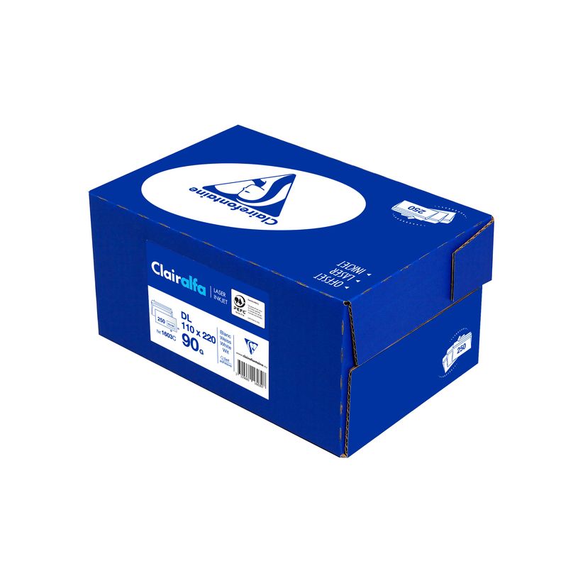 3329680160307-Clairefontaine Clairalfa - 250 Enveloppes DL 110 x 220 mm - 90 gr - fenêtre 45x100 mm - blan-P_211603_2-1