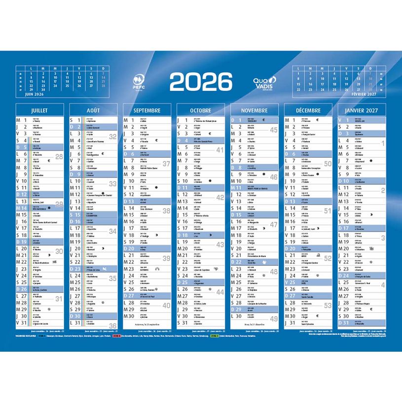 3371010201259-Quo Vadis - Calendrier bancaire 7 mois par face - 40,5 x 55 cm - bleu--1