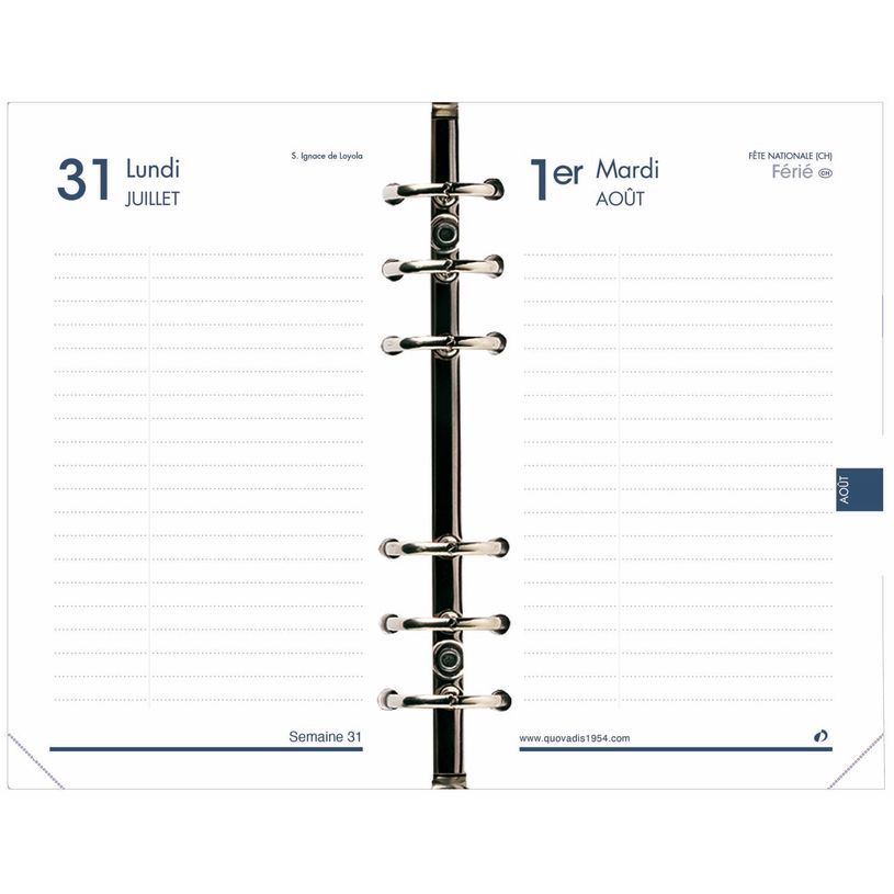 3371010119004-Recharge pour organiseur Timer 17 - 1 jour par page - 10 x 17 cm - Quo Vadis-P_252004_2-0