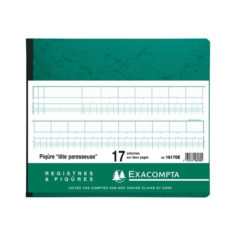 3130632161705-Exacompta - Piqûre tête paresseuse - 17 colonnes sur 2 pages - 27 x 32 cm-P_2816170_1-0