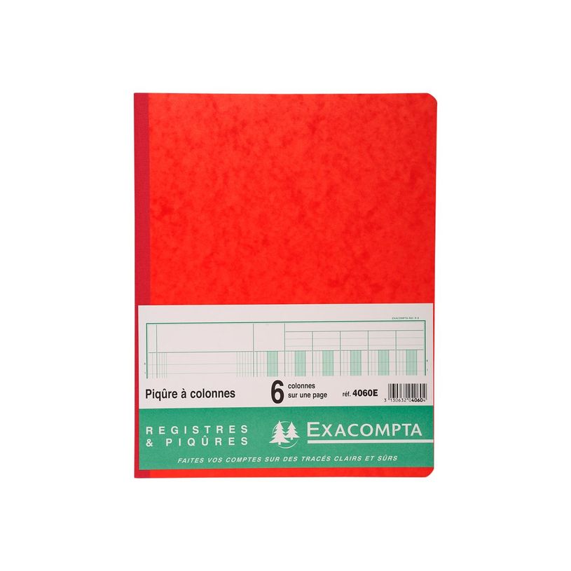 3130632040604-Exacompta - Piqûre comptable - 6 colonnes par page - 32 x 25 cm - 80 pages-P_284060_1-0