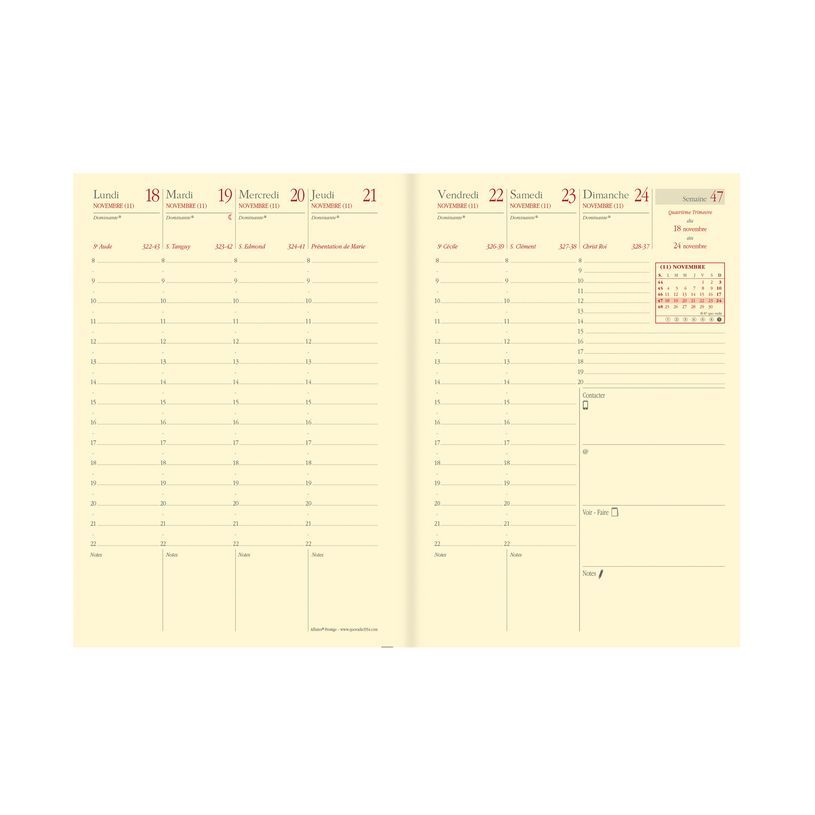 3371010136957-Agenda Impala Affaires Prestige - 1 semaine sur 2 pages - 10 x 15 cm - noir - Quo Vadis-P_285040_4-1