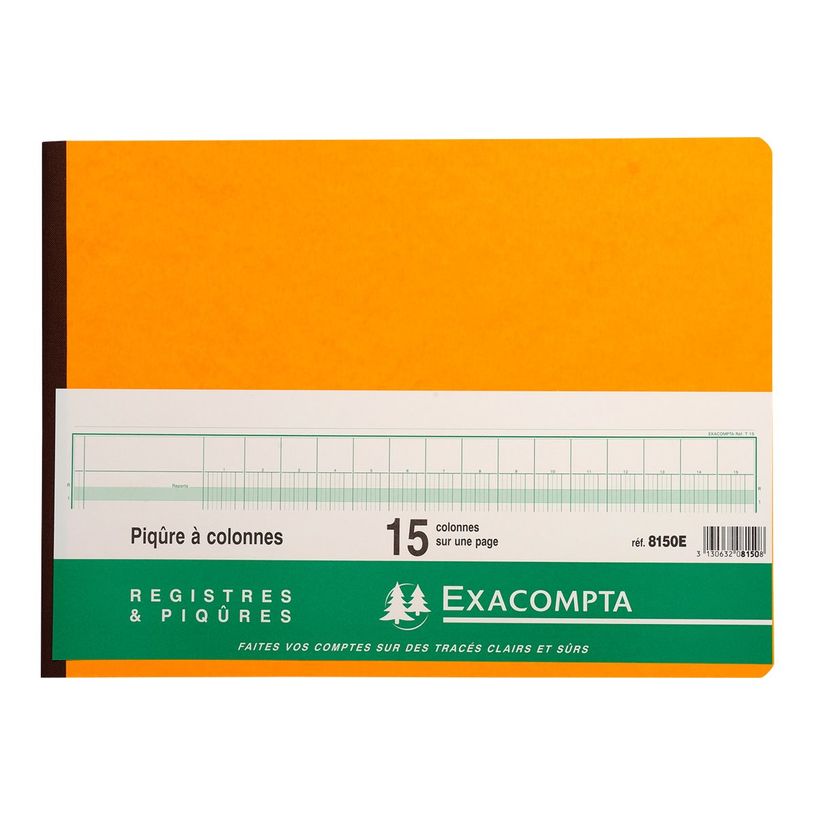 3130632081508-Exacompta - Piqûre comptable - 15 colonnes par page - 28 x 38 cm - 80 pages-P_288150_1-0