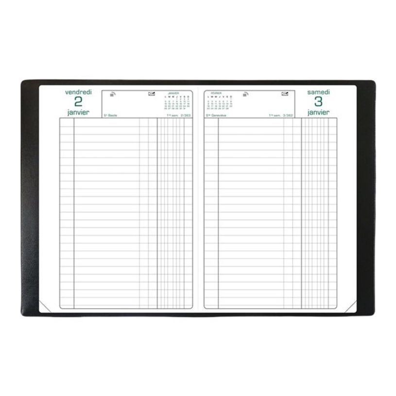 3371010132997-Korex Euro/Cents - Agenda 1 jour par page - 13 x 21 cm - noir-P_290082_2-3