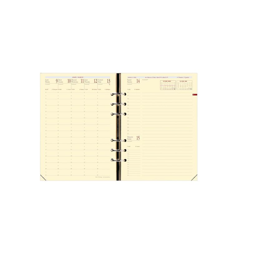 3371010119127-Recharge pour organiseur Timer 21 Prestige - 1 semaine sur 2 pages - 15 x 21 cm - papier ivoi-P_295004_2-0