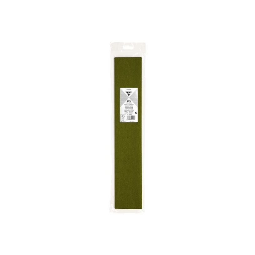 3329680951554-Clairefontaine - papier - Rouleau (50 cm x 2,5 m) - vert mousse - papier crépon-P_300003912_1-4