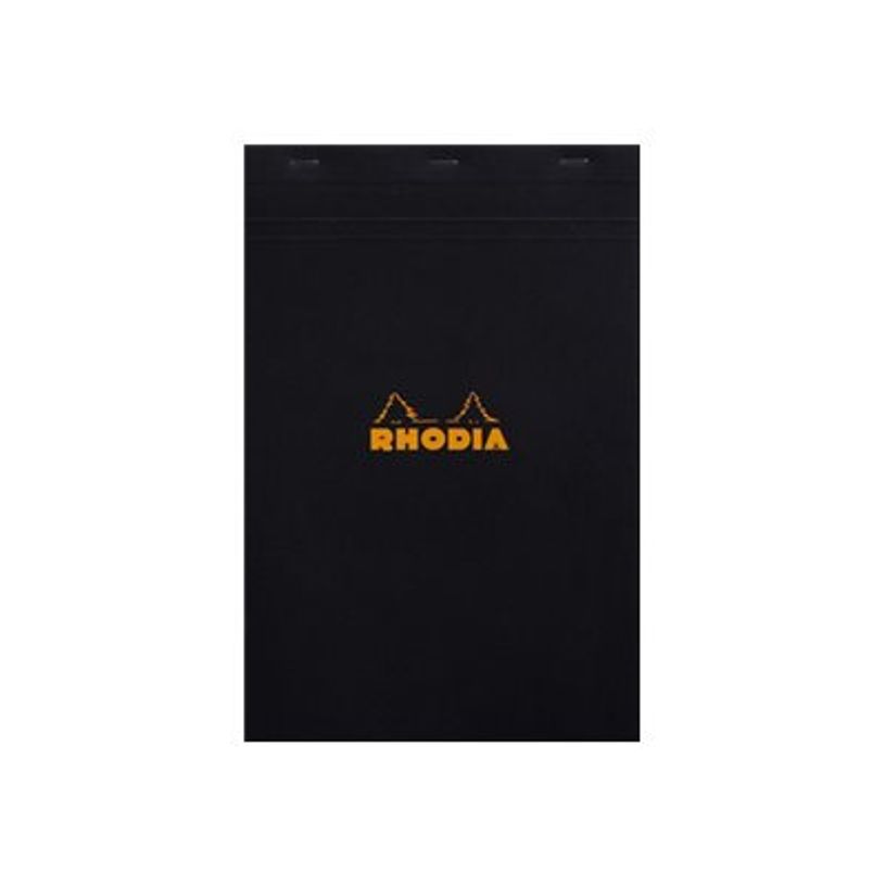 3037921920091-RHODIA Black - Bloc notes N°19 - A4+ - 160 pages - petits carreaux-P_300014108_1-0