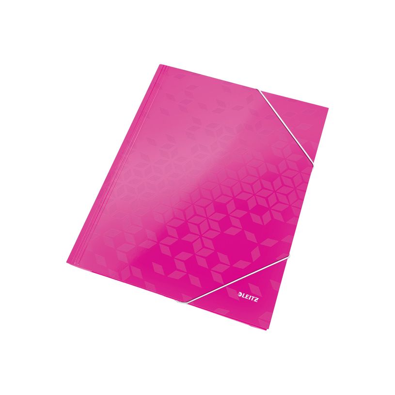 4002432395125-Leitz WOW - chemise à 3 rabats - pour A4 - capacité : 250 feuilles - rose métallisé-P_300019077_1-0
