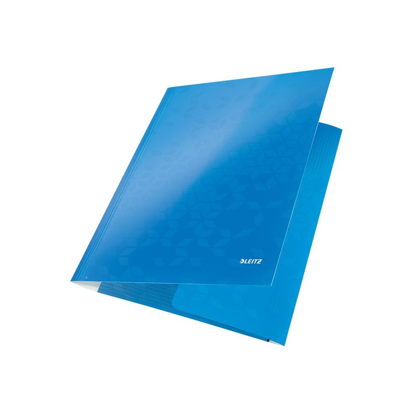 4002432395118-Leitz WOW - chemise à 3 rabats - pour A4 - capacité : 250 feuilles - bleu métallisé-P_300019078_2-1