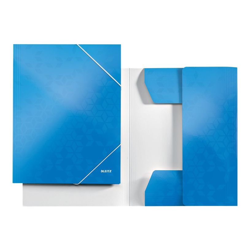 4002432395118-Leitz WOW - chemise à 3 rabats - pour A4 - capacité : 250 feuilles - bleu métallisé-P_300019078_3-2