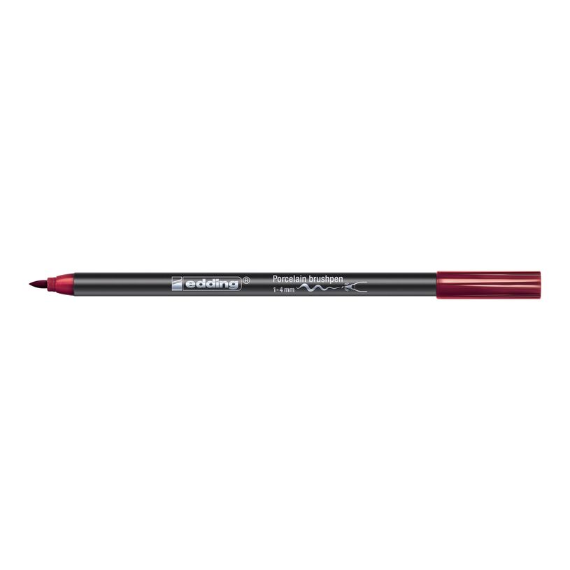 4004764928156-Set de 6 feutres pinceau pour porcelaine Edding 4200 – Couleurs chaudes – Résistants -P_300020873_1-0