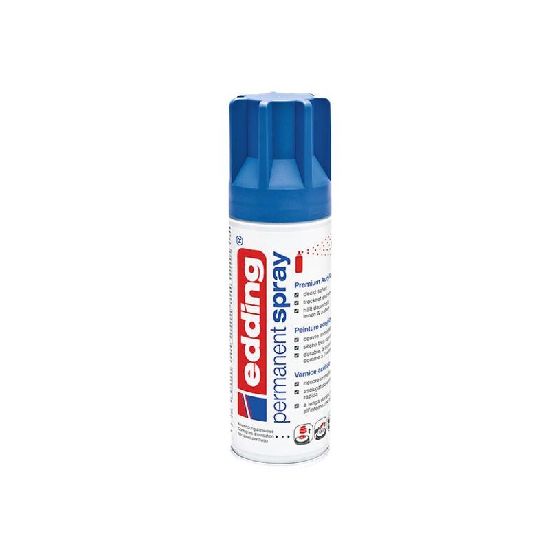 4004764966844-Edding 5200 -  Bombe de peinture acrylique - bleu gentiane - mat - 200 ml-P_300021302_1-0