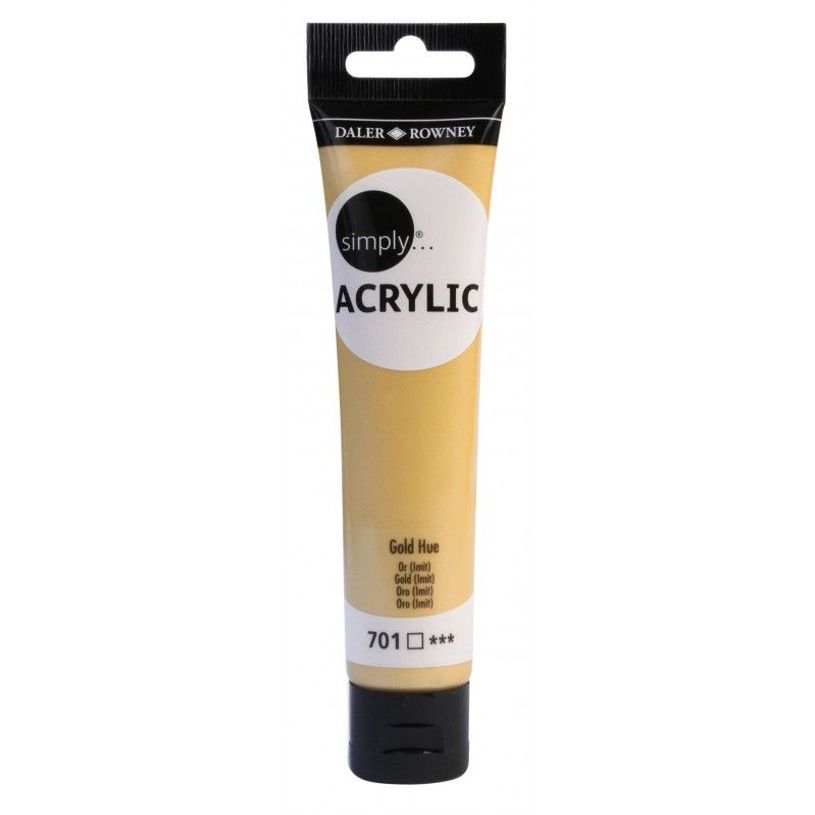 5011386109138-Daler-Rowney Simply - Peinture - peinture acrylique - or - transparent - 75 ml-P_300026331_1-0