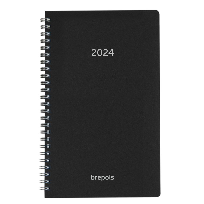 5412303103183-Agenda à spirale Polyprop Breform - 1 jour par page - 10 x 16,5 cm - noir - Brepols-P_300030479_1-0