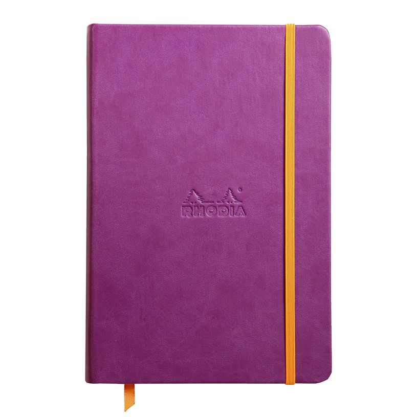 3037921187487-Rhodiarama - Carnet A5 rigide 192 pages ligné - Papier ivoire 90g - Fermeture élastique--0