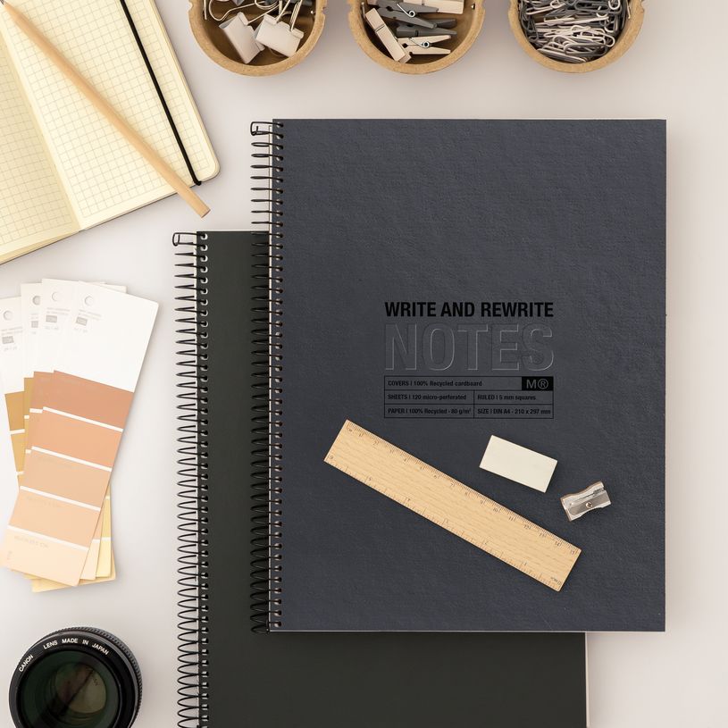 8422593060292-Notebook ECO DESIGN, Just Black, carton recyclé, A5, quadrillage 5x5 mm, 120 feuilles de 4 couleurs, M--2
