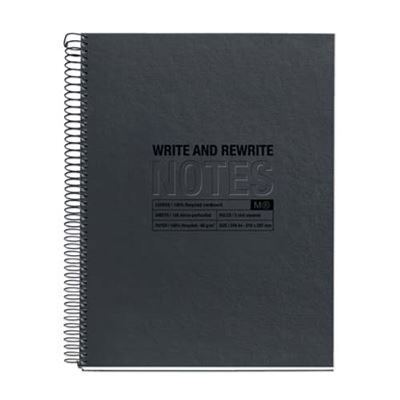 8422593060278-Notebook ECO DESIGN, Just Black, carton recyclé, A4, quadrillage 5x5 mm, 120 feuilles de -P_300038169_1-0