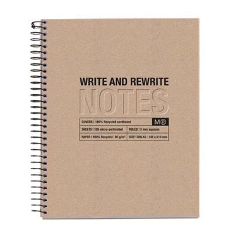 8422593060308-Notebook Miquelrius ECO DESIGN KRAFT, carton recyclé,  A5 quadrillage 5x5 mm,  120 feuill-P_300038172_1-0