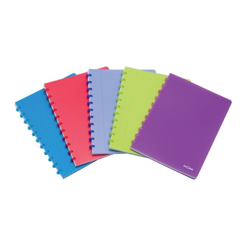 5412831379081-ATOMA - Cahier de notes - par disque - A4 - 72 feuilles / 144 pages - papier blanc - petits carreaux - couverture transparente t-P_300038320_1-0