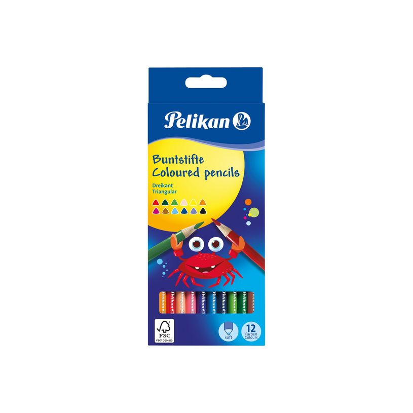 4012700700117-Pelikan - crayon de couleur - souple - noir, rouge, bleu clair, jaune, orange, brun, rose, vert clair, bleu foncé, pourpre, vert fo-P_300038425_1-0