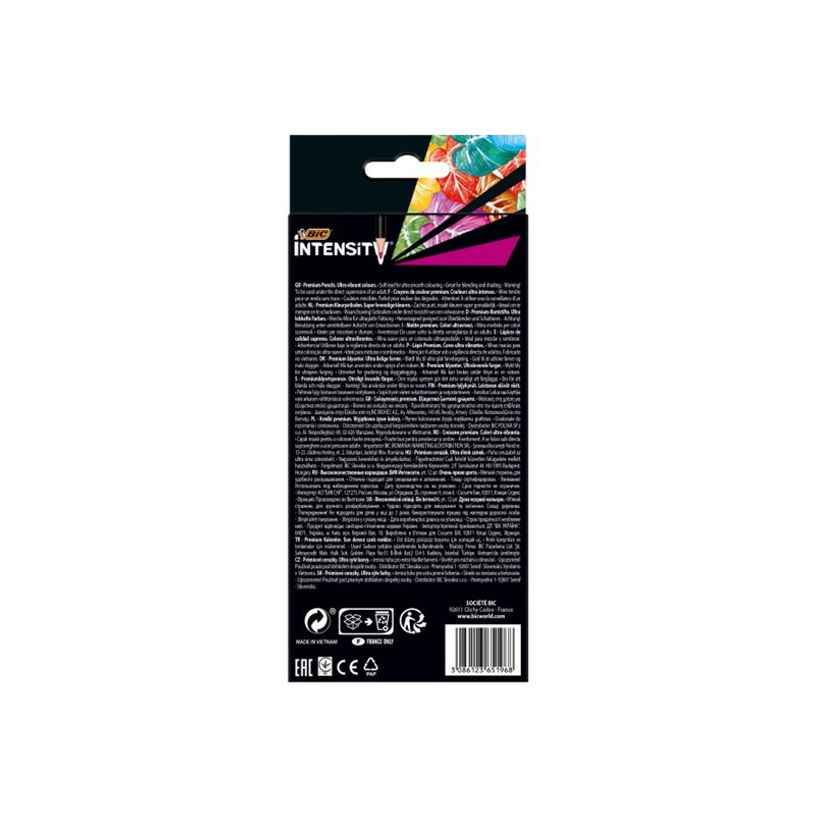 3086123651968-BIC Intensity Premium - 12 Crayons de couleur - couleurs assorties-P_300038691_4-3