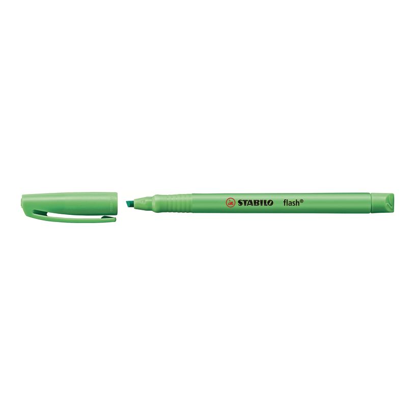 4006381131285-STABILO flash - Surligneur - pour papier fax - vert fluorescent - encre à l'eau - 1-3.5 m-P_300042865_1-0