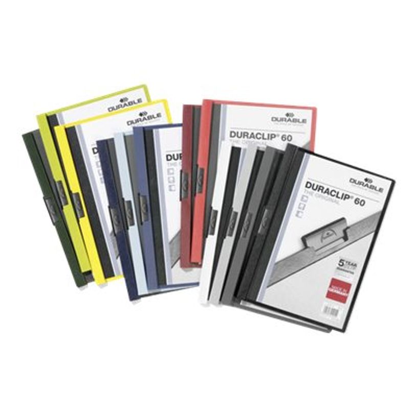 4005546210483-DURABLE DURACLIP 60 - Chemise à clip - pour A4 - capacité : 60 feuilles - jaune avec cou-P_300044251_4-3