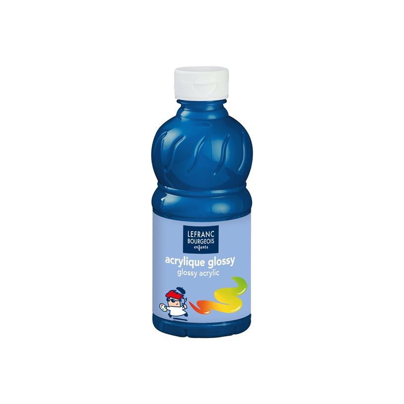 3013643012566-Lefranc Bourgeois Glossy - Peinture acrylique - bleu primaire - 250 ml-P_300049782_1-0