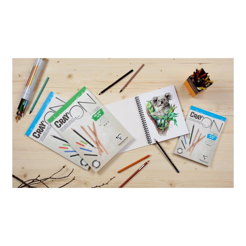 3329689750264-Clairefontaine Cray'On - Bloc encollé - A5 - 50 feuilles - blanc extra-P_300052098_2-1
