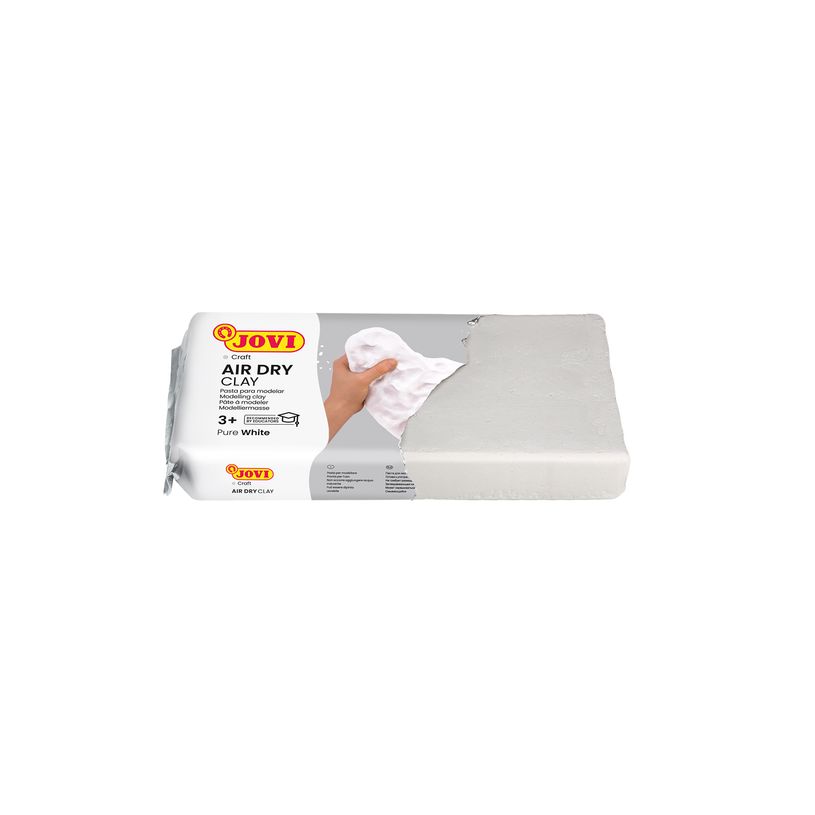 8412027248082-Jovi Pâte Autodurcissante Air Dry 250 g – Blanche, Facile à Modeler et Séchage à l’Air--1