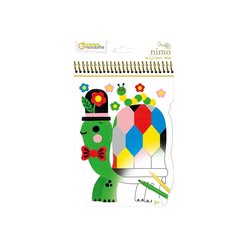 3609510521134-Avenue Mandarine Graffy Nimo - Livre à colorier - 150 x 255 mm - 24 feuilles / 48 pages --P_300054050_2-0