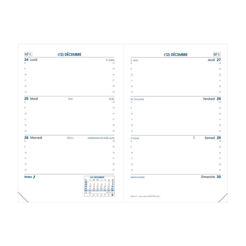 3371010133475-Agenda Impala Sapax - 1 semaine sur 2 pages - 10 x 15 cm - noir - Quo Vadis-P_361101_4-1