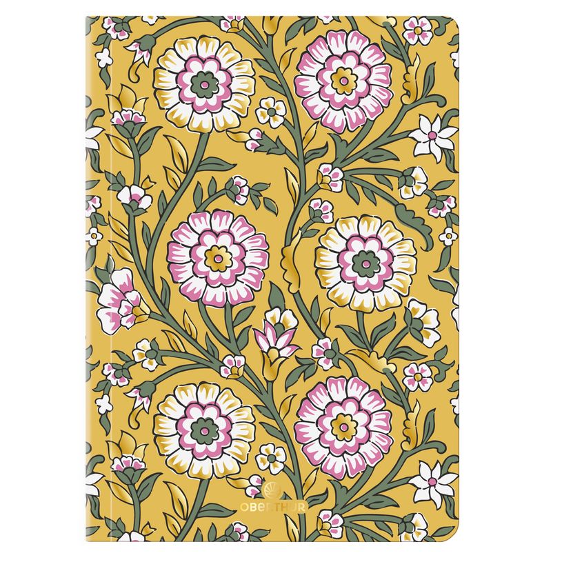 3664447204086-Carnet A6 ligné/petits carreaux Salto fleurs block print--0