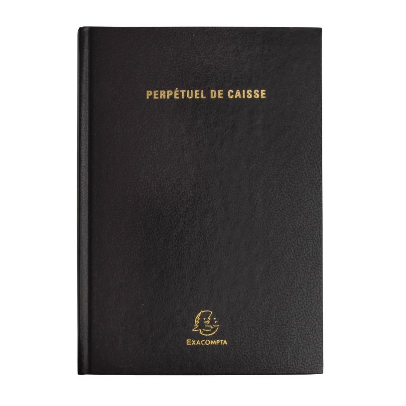 3130630389712-Agenda Perpétuel de Caisse - 1 jour par page - 14,8 x 21 cm - noir - Exacompta--0
