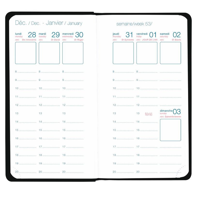 3664447090719-Agenda de poche Céleste - 1 semaine sur 2 pages - 9,5 x 17,5 cm - disponible dans différ-P_400000272_2-1