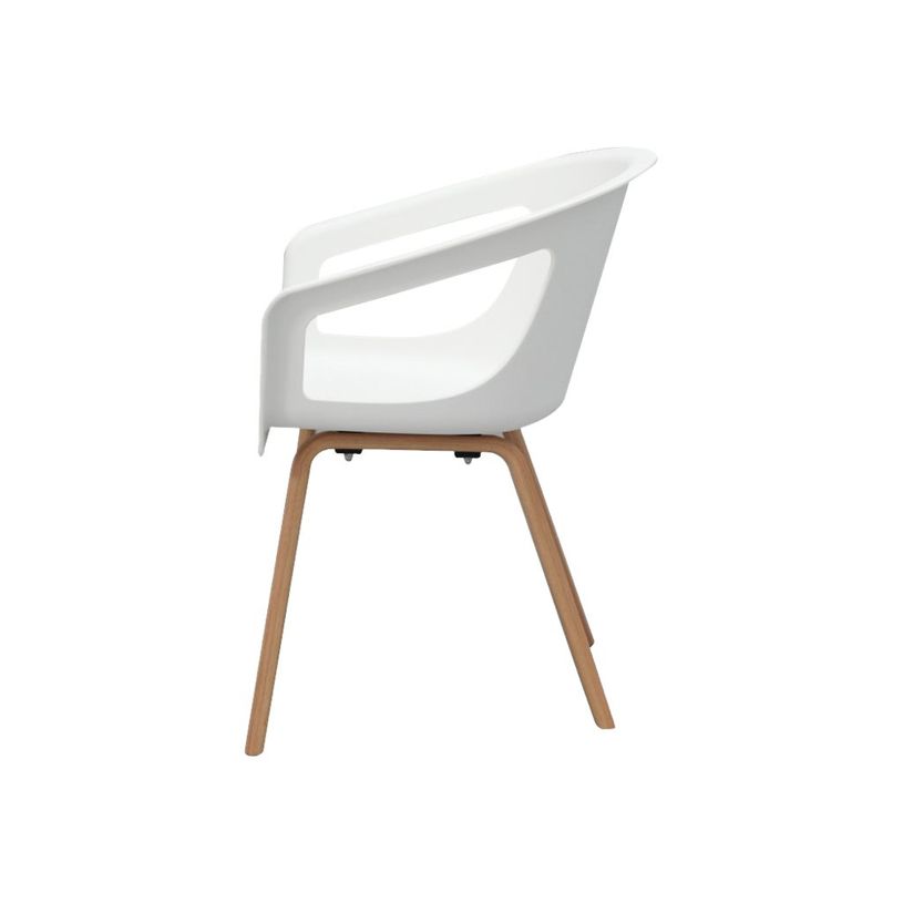 3700339883196-Chaise ONENNA - pieds bois - accoudoirs intégrés - coque blanche-P_400000343_1-0