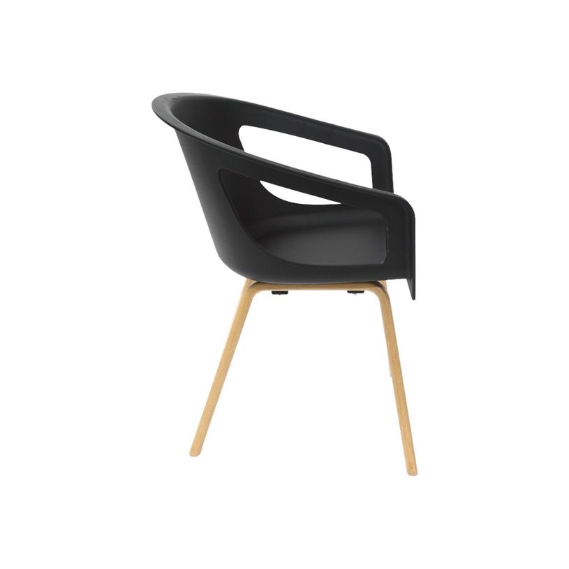 3700339883202-Chaise ONENNA - pieds bois - accoudoirs intégrés - coque noire-P_400000344_1-0