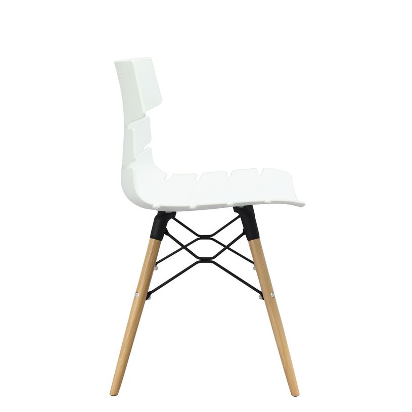3700339877102-Chaise TESS - pieds bois et acier noir - blanc-P_400000345_3-2