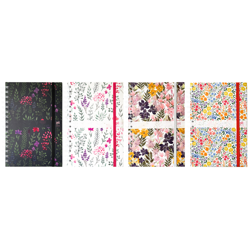 3147280066672-Agenda à élastique Oxford Flowers - 1 semaine sur 2 pages - 16 x 24 cm - disponible dans -P_400000639_1-0