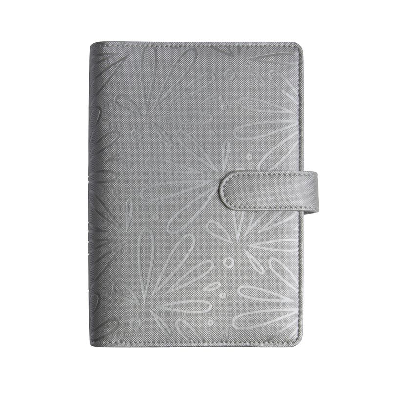 3660942068154-Floralie - Organiseur 16 mois - 14 x 19 cm - argent - Exacompta-P_400000731_1-0