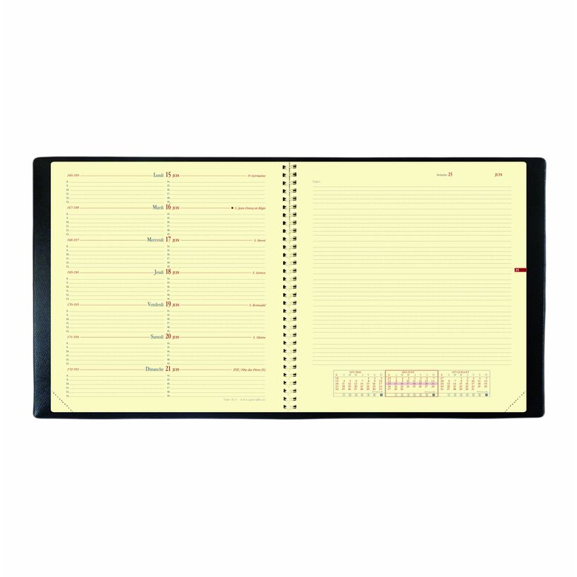 3371010445769-Agenda à spirale Soho Note 16S - 1 semaine sur 2 pages - 16 x 16 cm - rouge - Quo Vadis-P_400000777_3-1