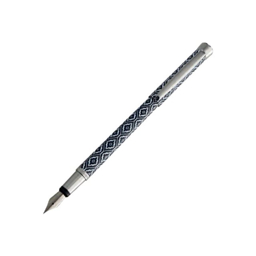 3108722403097-Oberthur Indigo - Stylo plume floral -P_400000877_1-0