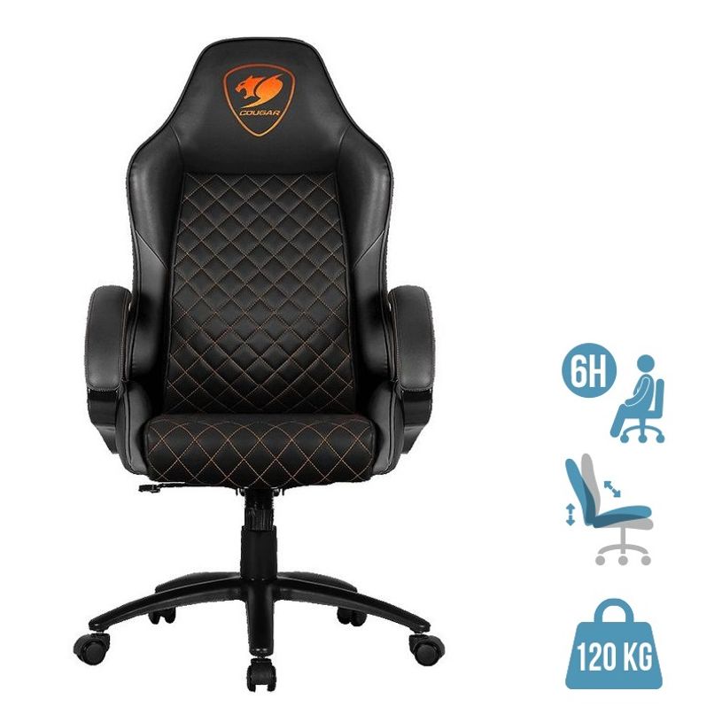 4715302442033-Fauteuil gamer FUSION - accoudoirs fixes - appui-tête intégré - noir-P_400001307_1-0