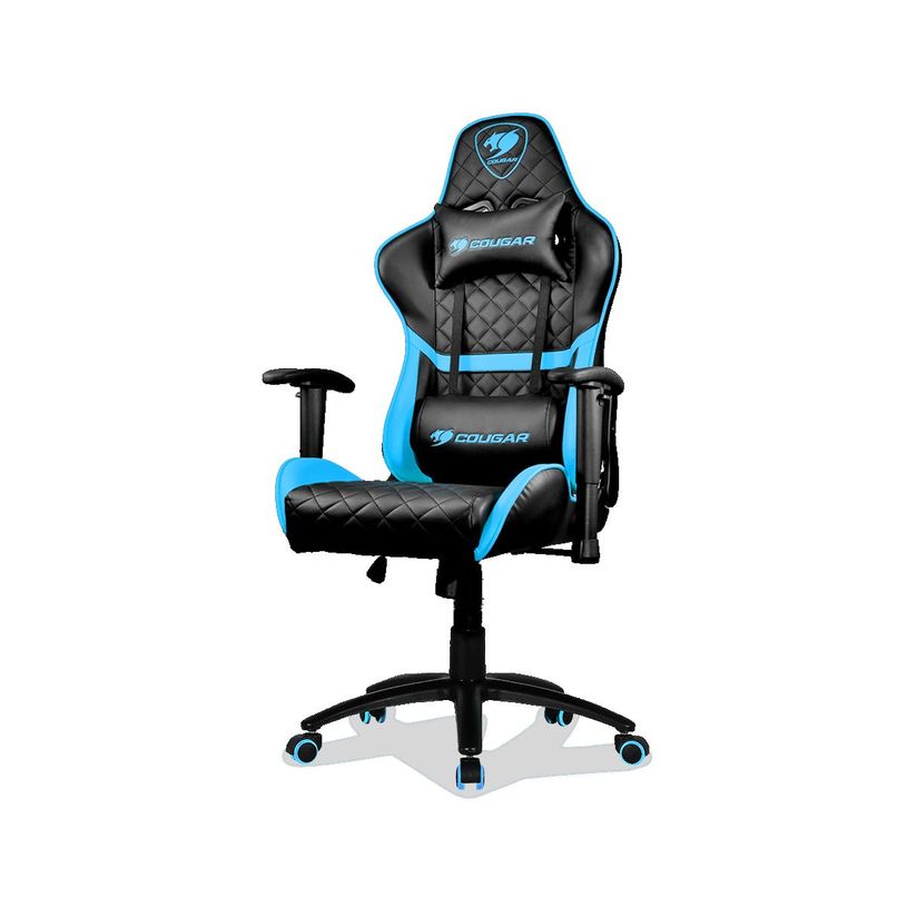 4715302442903-Fauteuil gamer ARMOR One - accoudoirs réglables - appui-tête intégré - noir et bleu-P_400001313_2-1
