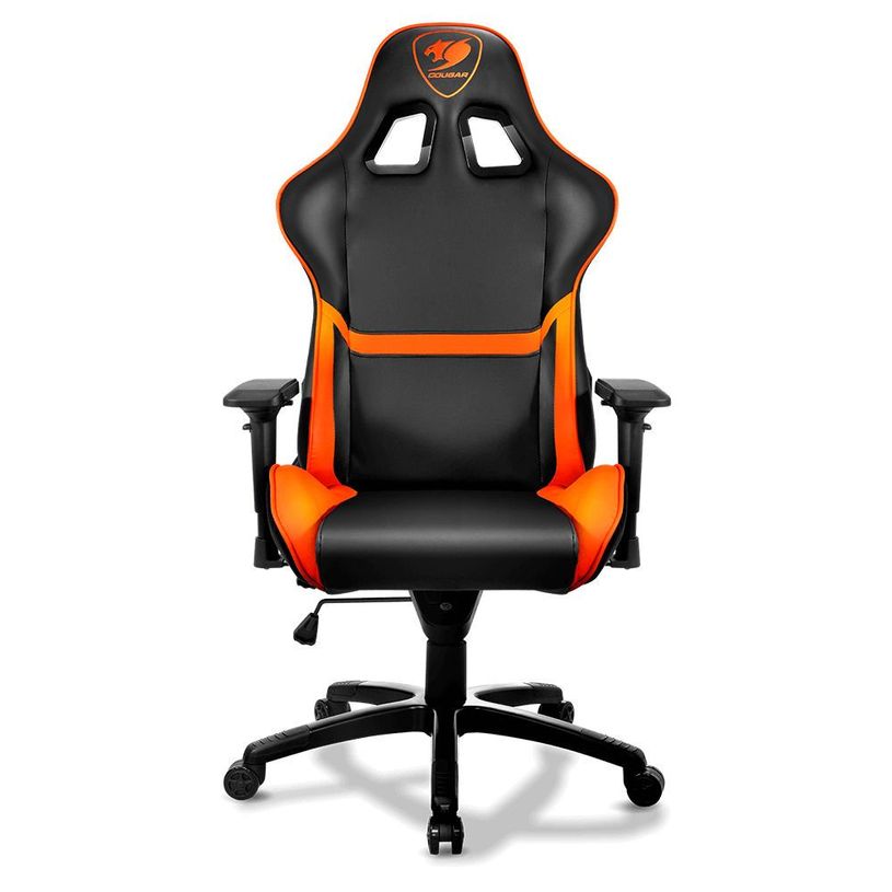 4715302448721-Fauteuil gamer ARMOR - accoudoirs réglables - Noir et orange-P_400001314_2-1